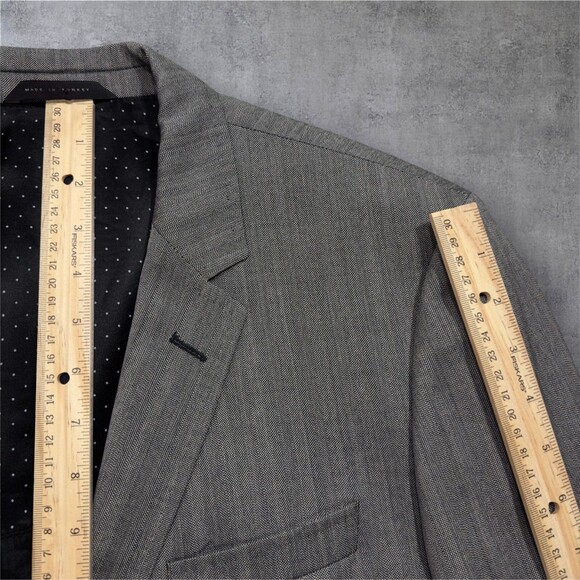HUGO BOSS Mens Blazer Sport Coat Jacket Two Button Jacket 42R Gray Wool Suits - Picture 12 of 16